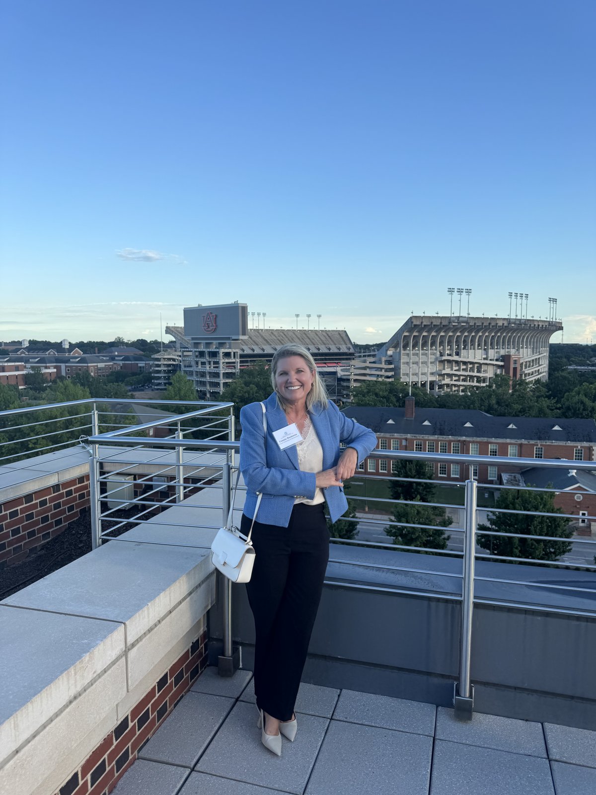 Connie Buskness at the Auburn Biggio Center AI Exchange