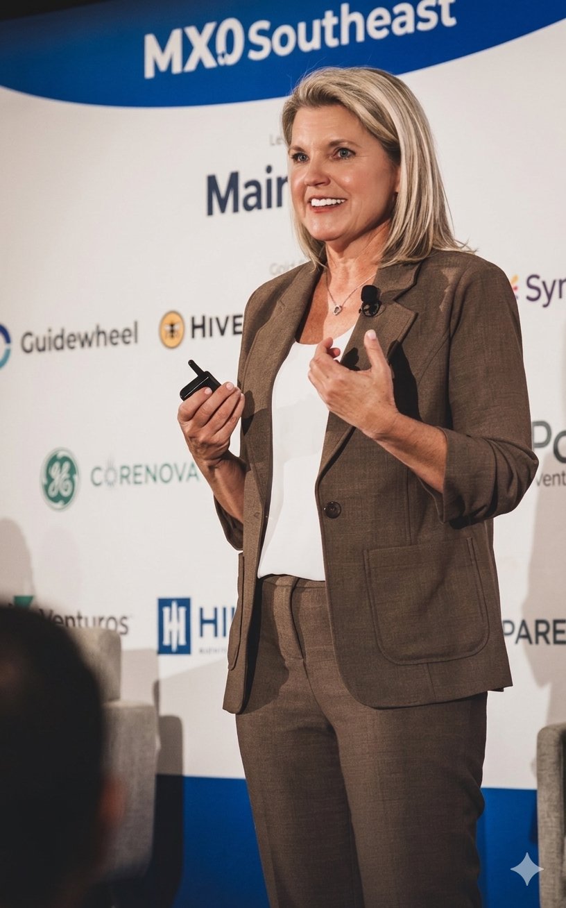 Connie Buskness delivering the MX.0 Southeast keynote
